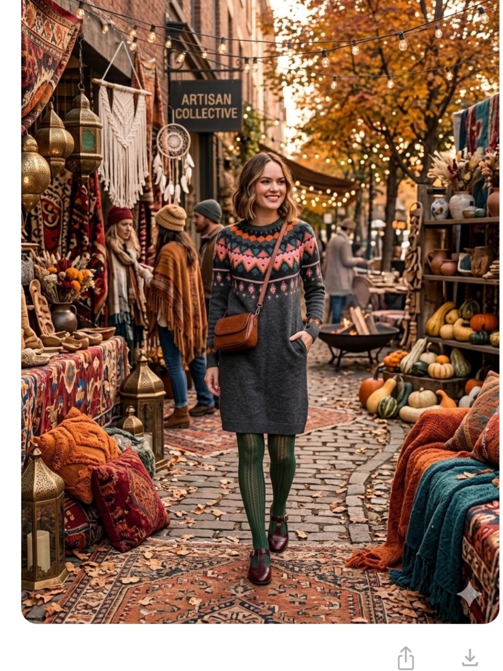 Noisy May Sweater dress -Grey -Beautiful Fair aisle pattern NWOT -Sz M​​​​​